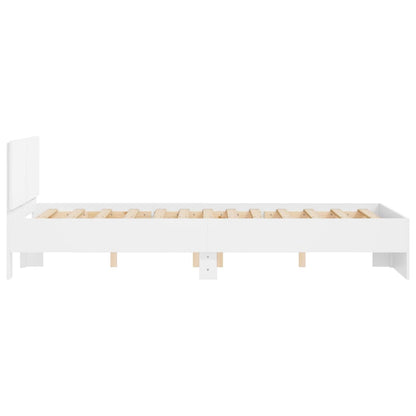 vidaXL Bed Frame | White | Engineered Wood, Plywood | Small Double |  Durable