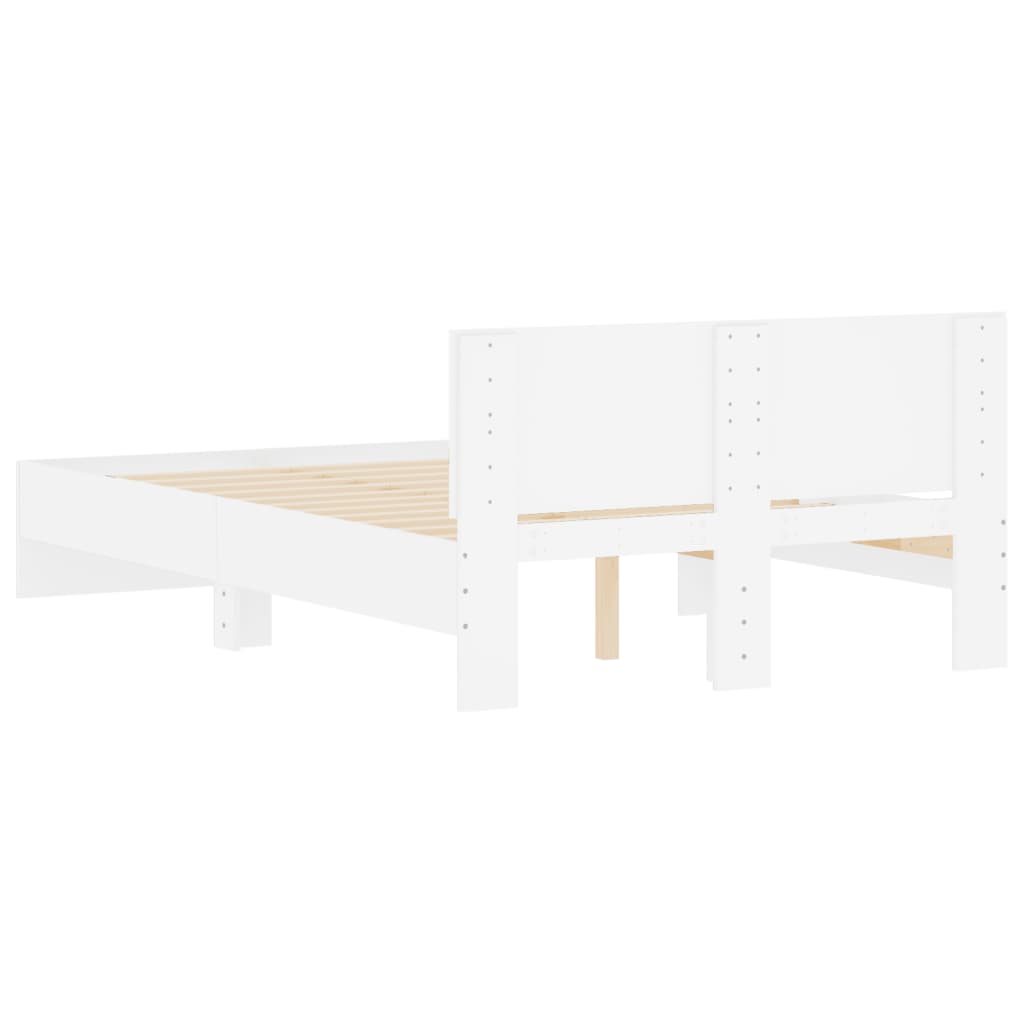 vidaXL Bed Frame | White | Engineered Wood, Plywood | Small Double |  Durable