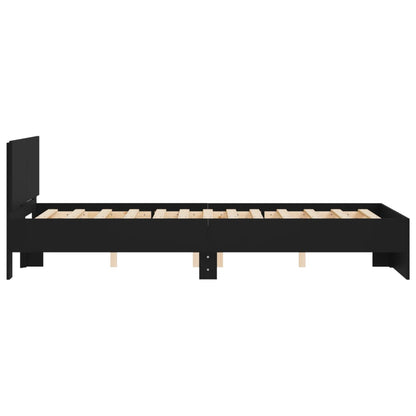 vidaXL Bed Frame | Black | Engineered wood, Plywood | Small Double | Durable
