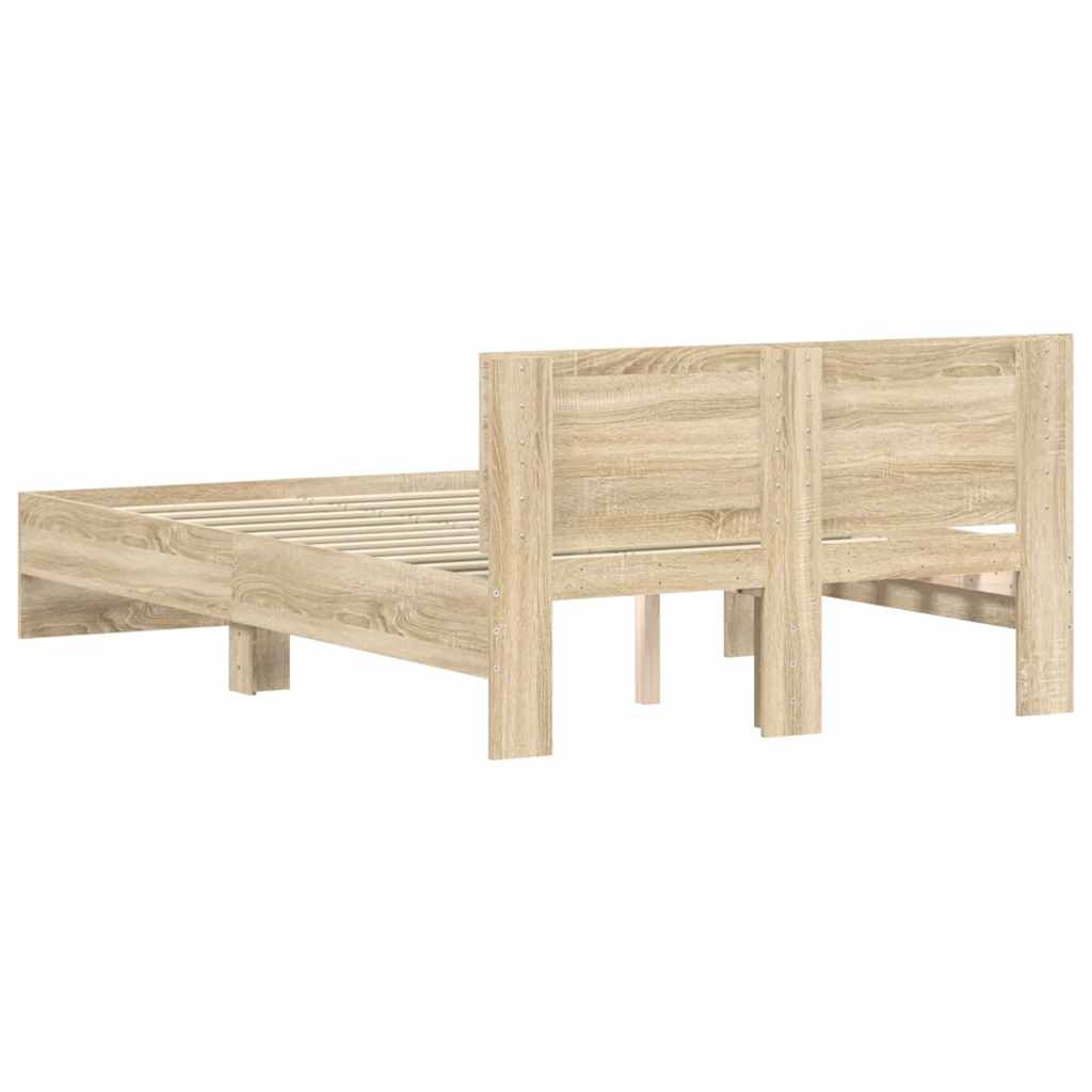 vidaXL Bed Frame | Sonoma Oak | Engineered wood | Small Double | Modern