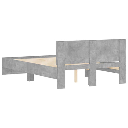 vidaXL Bed Frame | Concrete Grey | Engineered wood, Plywood | Small Double