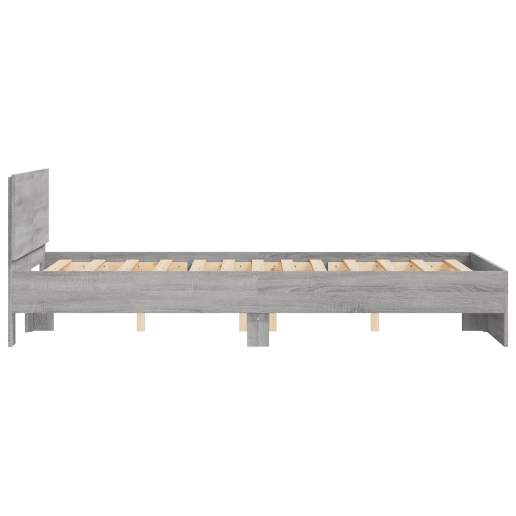 vidaXL Bed Frame | Grey Sonoma | Engineered Wood | Small Double | Durable