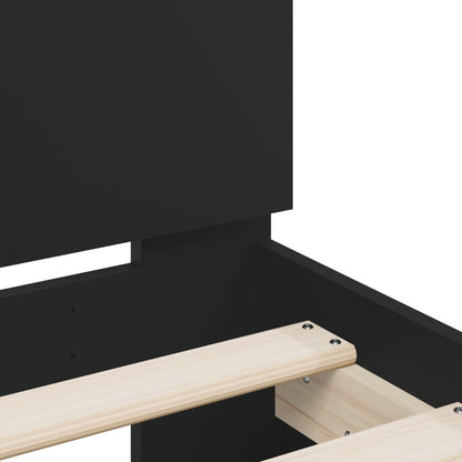 vidaXL Bed Frame with LED without Mattress Black 120x200 cm
