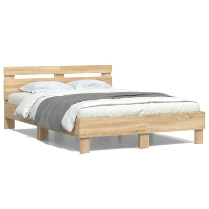 vidaXL Bed Frame | Sonoma oak | Engineered wood | Double | Bed Frame