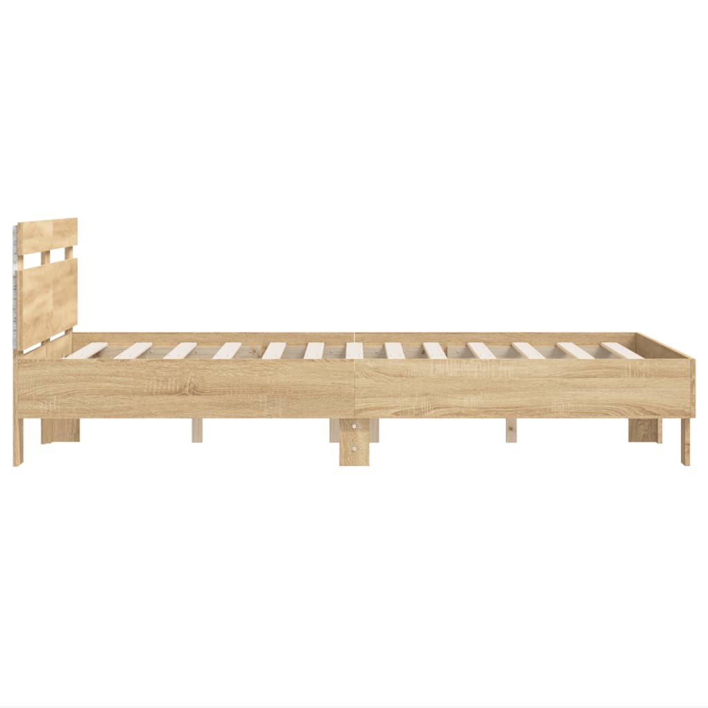 vidaXL Bed Frame | Sonoma oak | Engineered wood | Double | Bed Frame