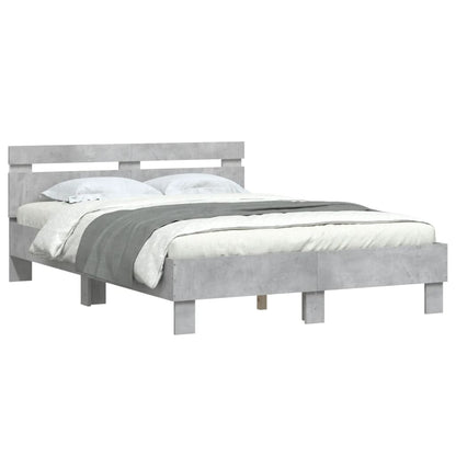 vidaXL Bed Frame | Concrete Grey | Engineered Wood | Double | Bed Frame