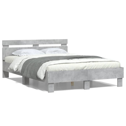 vidaXL Bed Frame | Concrete Grey | Engineered Wood | Double | Bed Frame