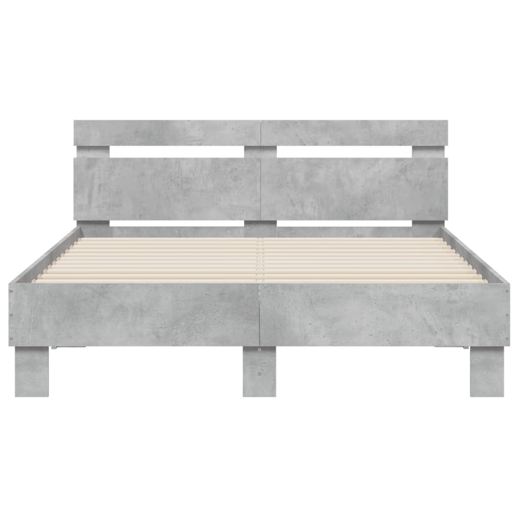 vidaXL Bed Frame | Concrete Grey | Engineered Wood | Double | Bed Frame