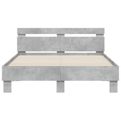 vidaXL Bed Frame | Concrete Grey | Engineered Wood | Double | Bed Frame
