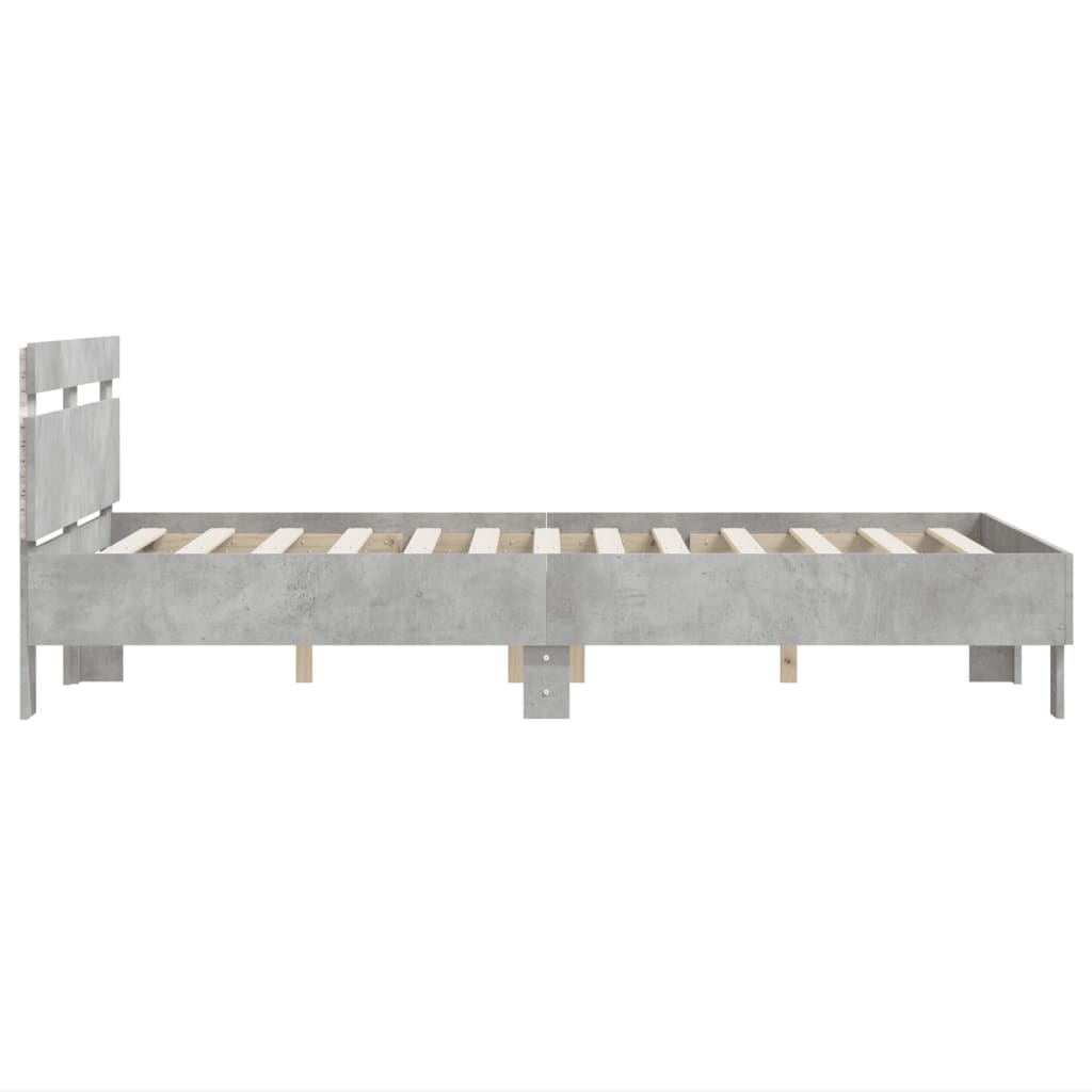 vidaXL Bed Frame | Concrete Grey | Engineered Wood | Double | Bed Frame