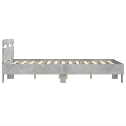 vidaXL Bed Frame | Concrete Grey | Engineered Wood | Double | Bed Frame