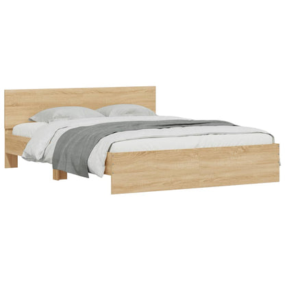 vidaXL Bed Frame | Sonoma oak | Engineered wood | Double | Bed Frame
