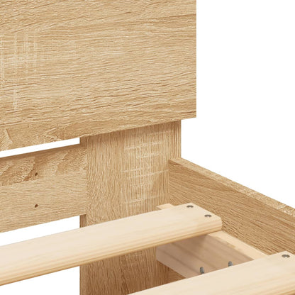 vidaXL Bed Frame | Sonoma oak | Engineered wood | Double | Bed Frame
