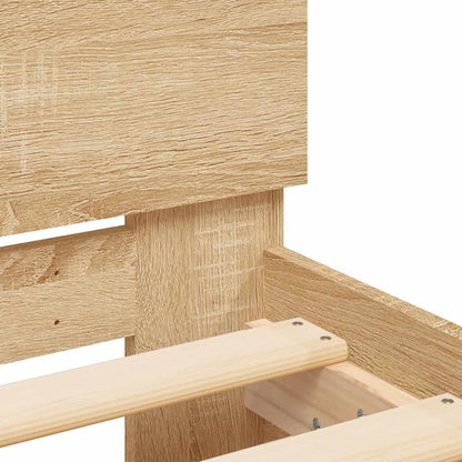 vidaXL Bed Frame | Sonoma oak | Engineered wood, Plywood | Double | Bed Frame