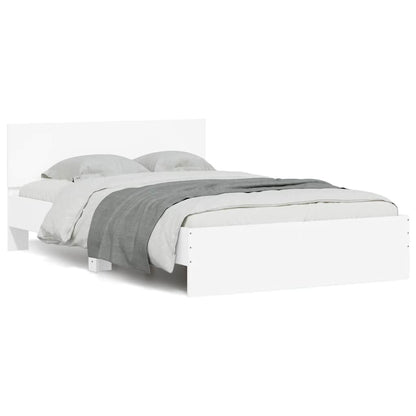 vidaXL Bed Frame | White | Engineered wood, Plywood | Double | Bed Frame