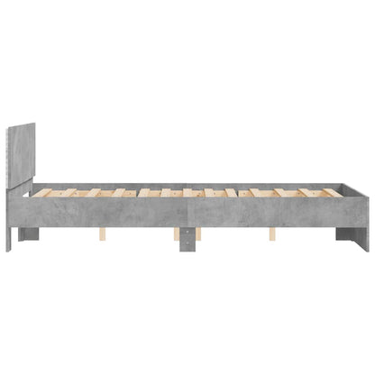 vidaXL Bed Frame | Concrete Grey | Engineered Wood | Double | Bed Frame