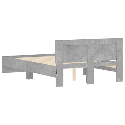 vidaXL Bed Frame | Concrete Grey | Engineered Wood | Double | Bed Frame