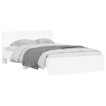 vidaXL Bed Frame | White | Engineered wood, plywood for slats