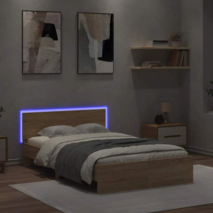 vidaXL Bed Frame | Sonoma Oak | Engineered Wood | Double | Bed Frame