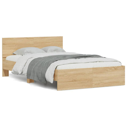 vidaXL Bed Frame | Sonoma Oak | Engineered Wood | Double | Bed Frame