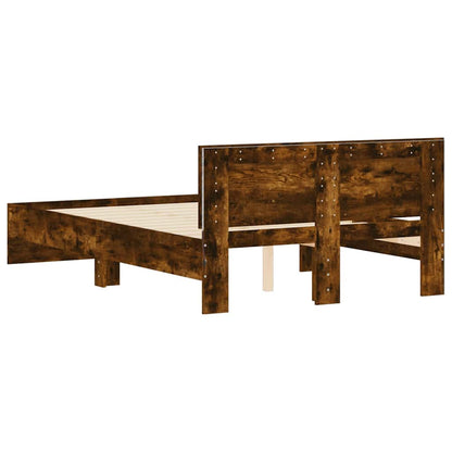 vidaXL Bed Frame | Smoked Oak | Engineered wood, Plywood | Double | Bed Frame