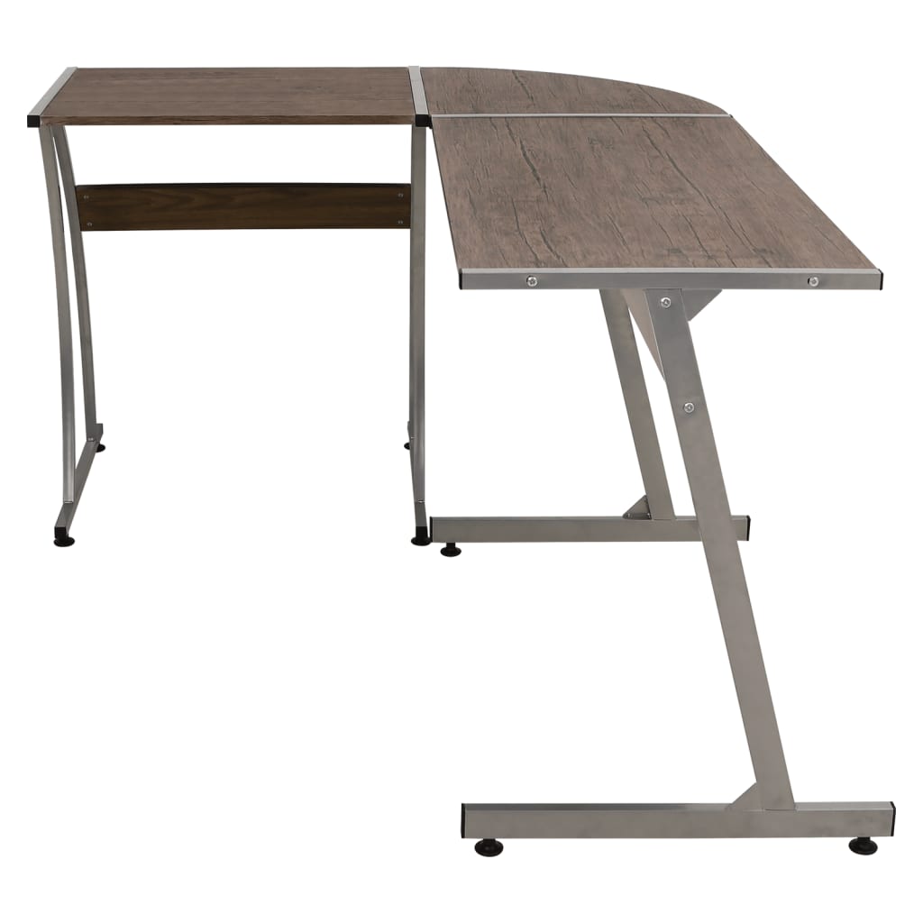 vidaXL Corner Desk Brown Engineered Wood