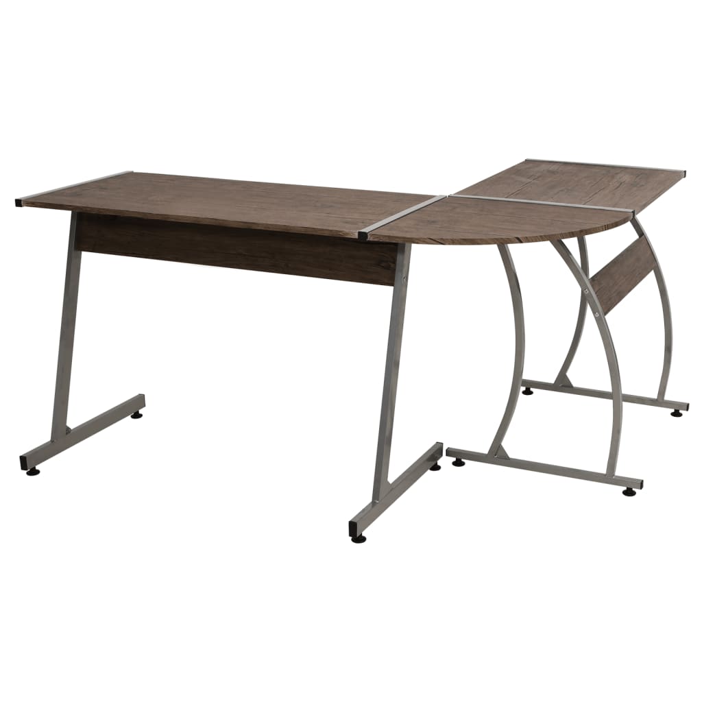 vidaXL Corner Desk Brown Engineered Wood