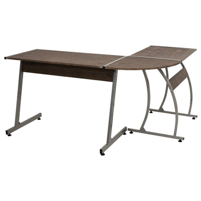 vidaXL Corner Desk Brown Engineered Wood