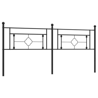 vidaXL Metal Replace Headboard Black 193 cm