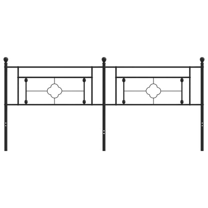 vidaXL Metal Replace Headboard Black 193 cm