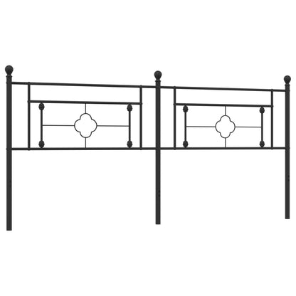 vidaXL Metal Replace Headboard Black 193 cm