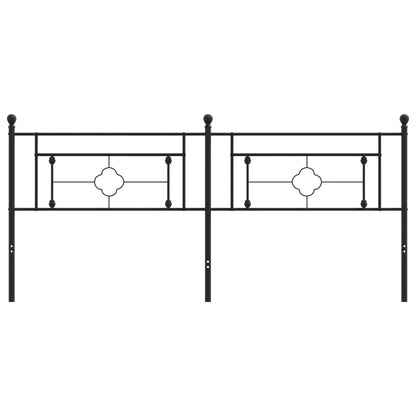vidaXL Metal Replace Headboard Black 200 cm