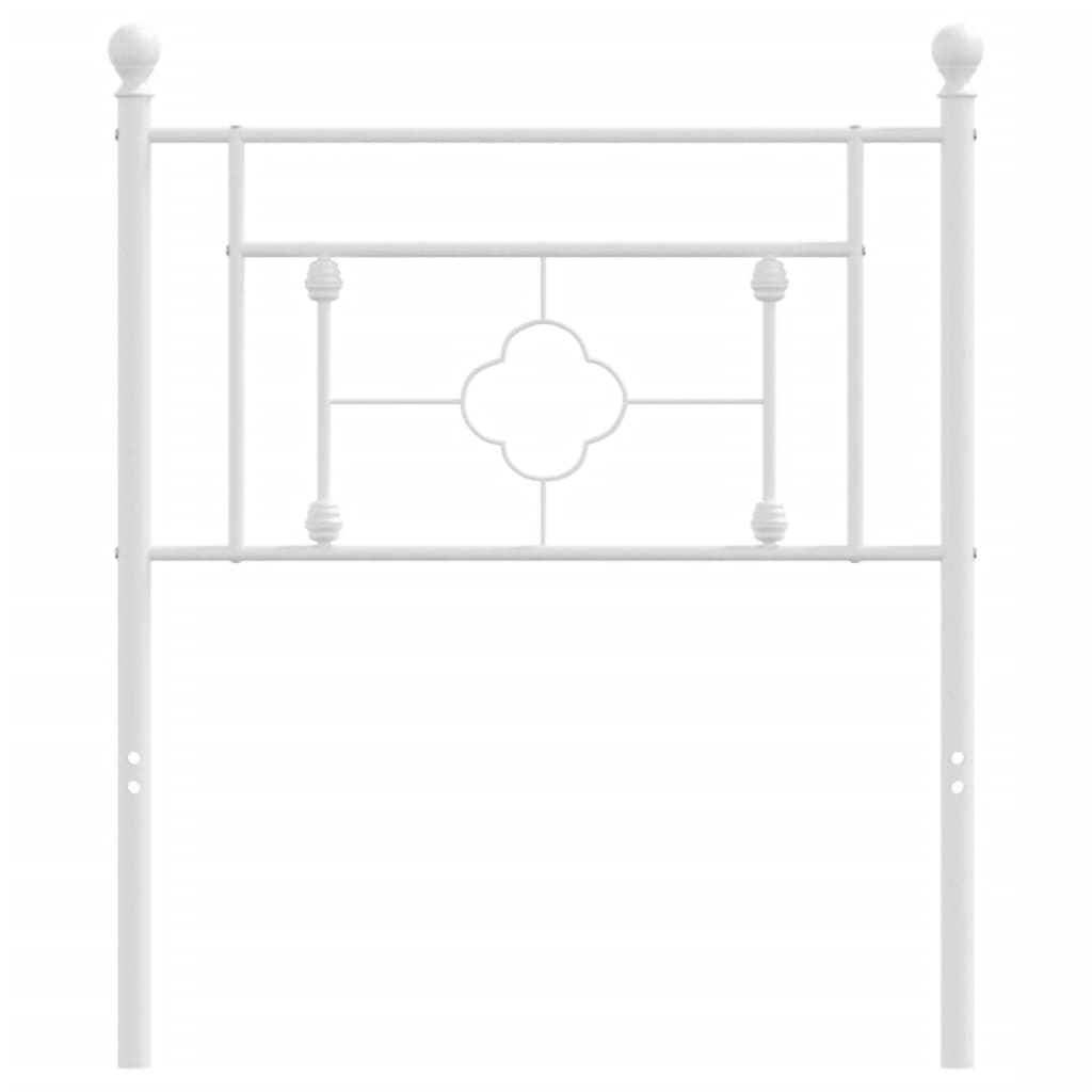 vidaXL Metal Replace Headboard White 75 cm