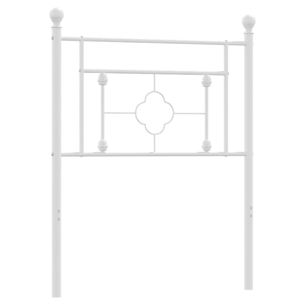 vidaXL Metal Replace Headboard White 75 cm