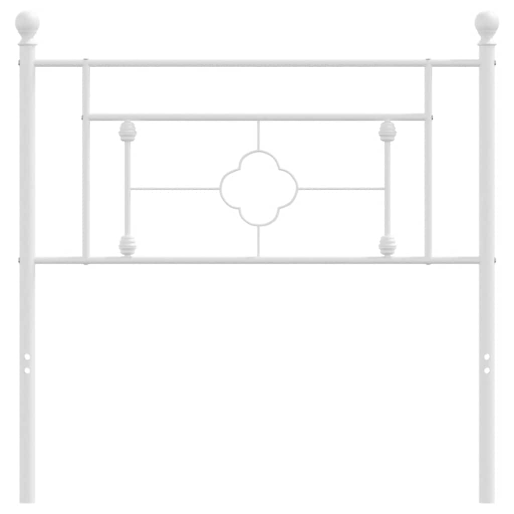 vidaXL Metal Replace Headboard White 100 cm