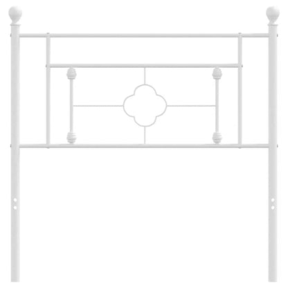 vidaXL Metal Replace Headboard White 100 cm