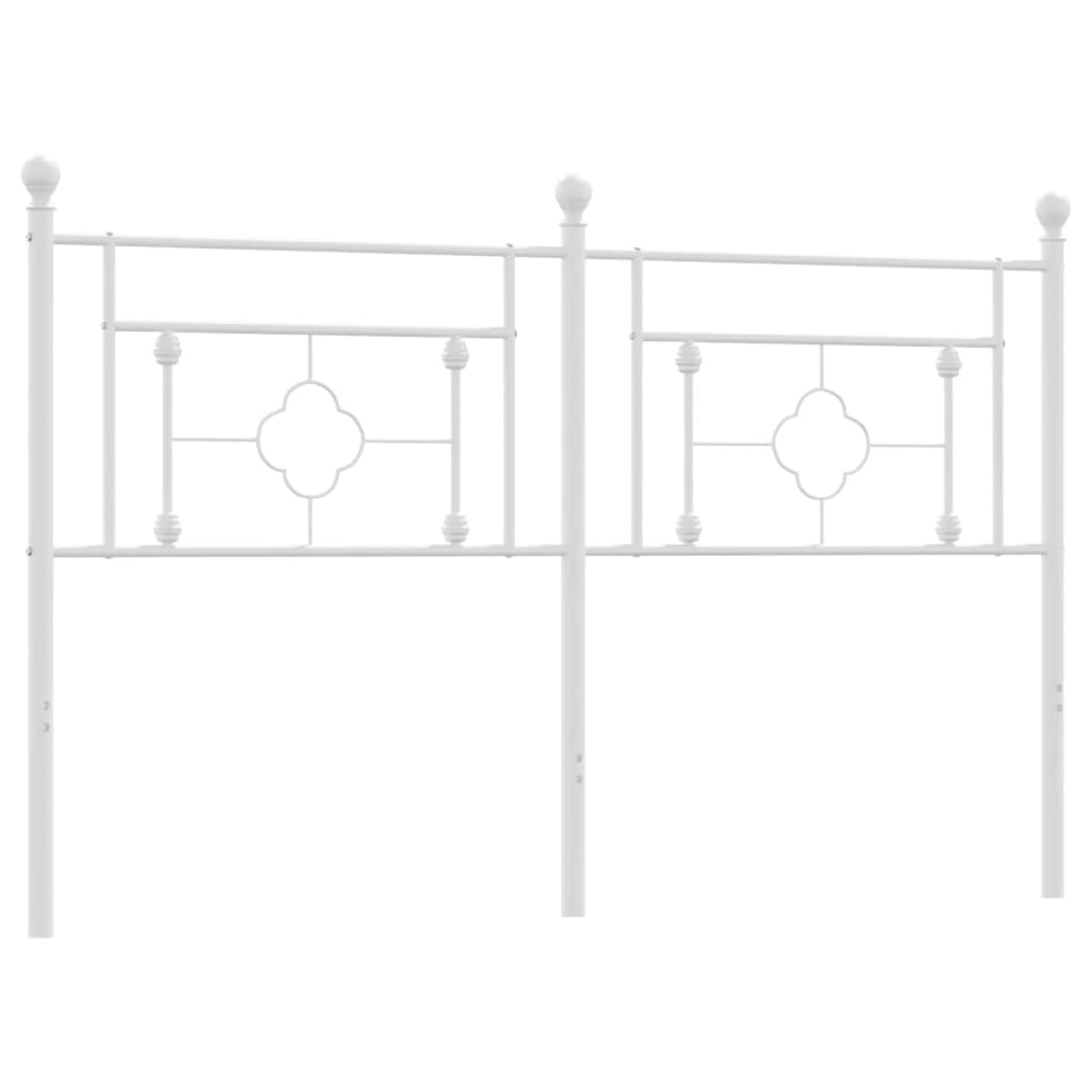 vidaXL Metal Replace Headboard White 160 cm
