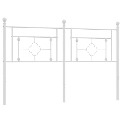 vidaXL Metal Replace Headboard White 160 cm