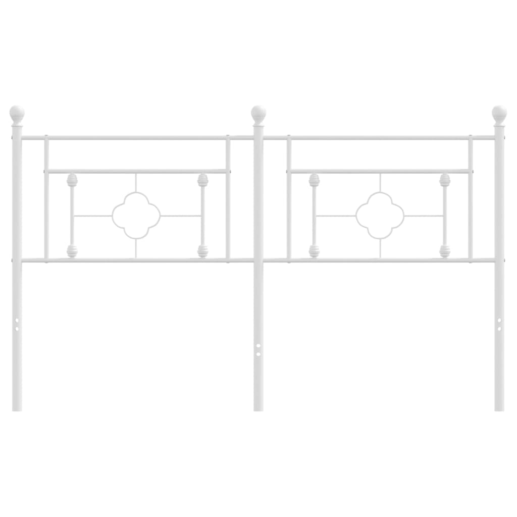 vidaXL Metal Replace Headboard White 160 cm