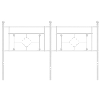 vidaXL Metal Replace Headboard White 160 cm