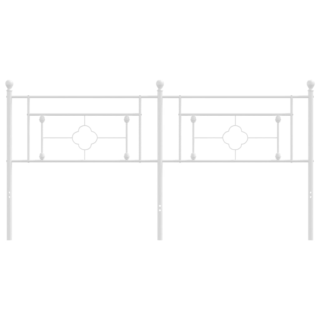 vidaXL Metal Replace Headboard White 180 cm