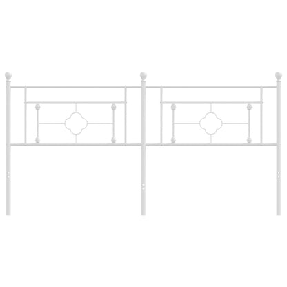 vidaXL Metal Replace Headboard White 180 cm