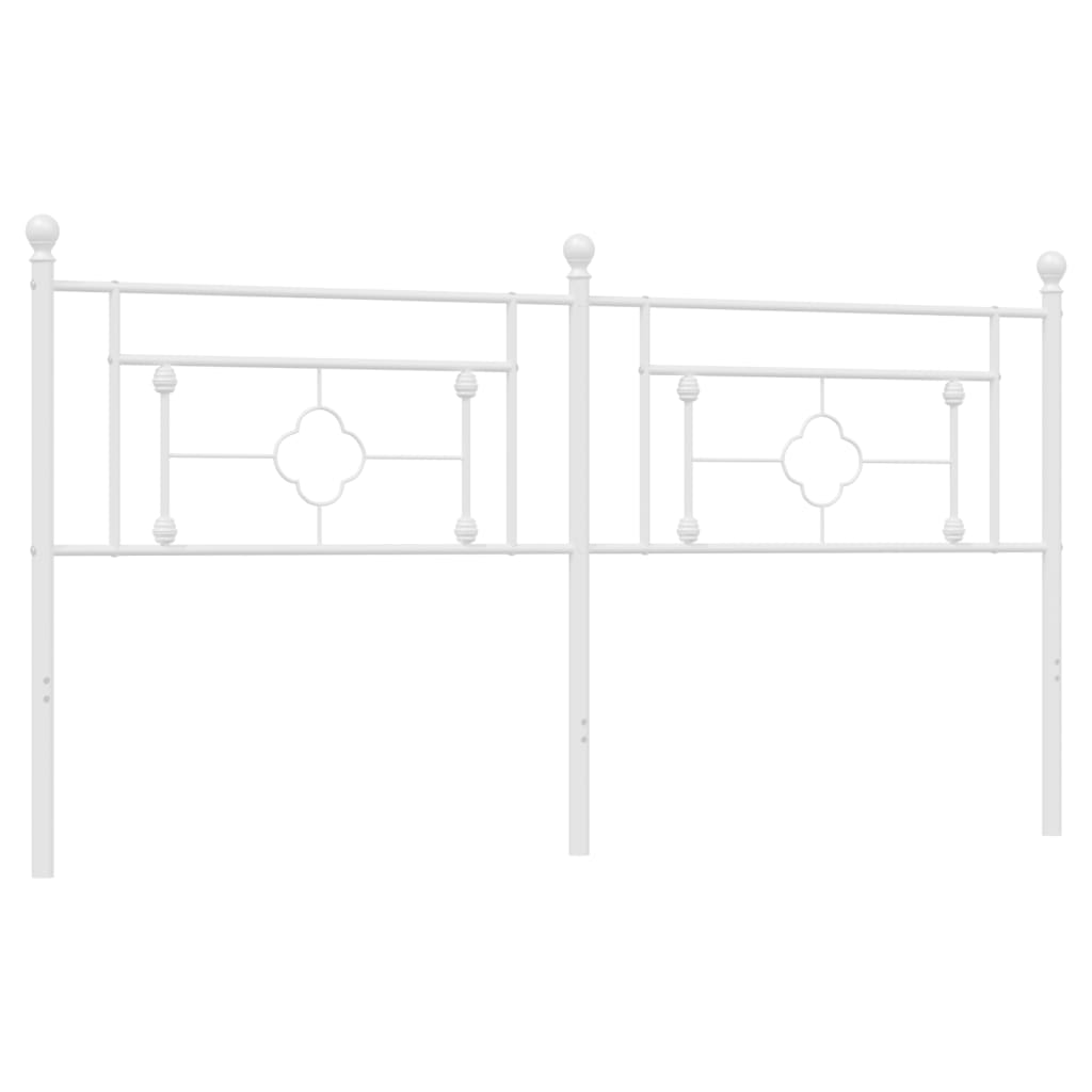vidaXL Metal Replace Headboard White 180 cm
