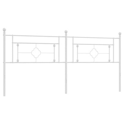 vidaXL Metal Replace Headboard White 193 cm