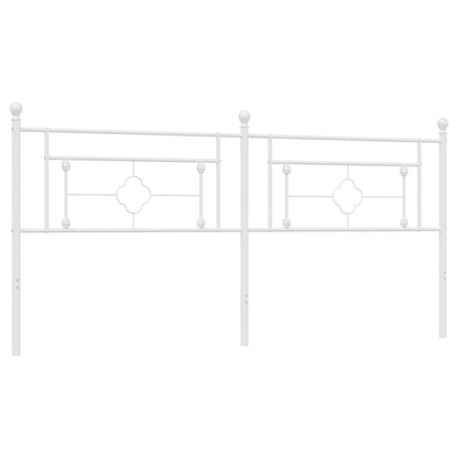 vidaXL Metal Replace Headboard White 193 cm
