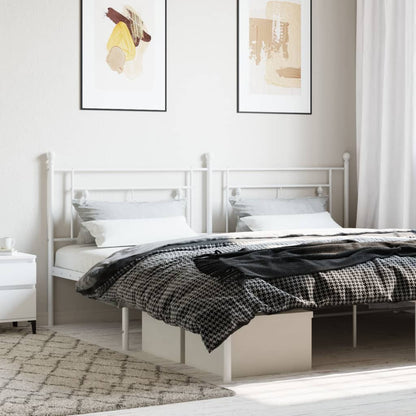 vidaXL Metal Replace Headboard White 193 cm