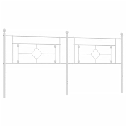 vidaXL Metal Replace Headboard White 200 cm