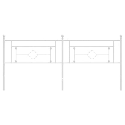 vidaXL Metal Replace Headboard White 200 cm