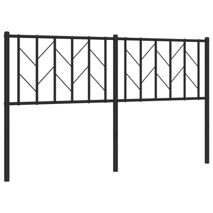 vidaXL Metal Replace Headboard Black 150 cm