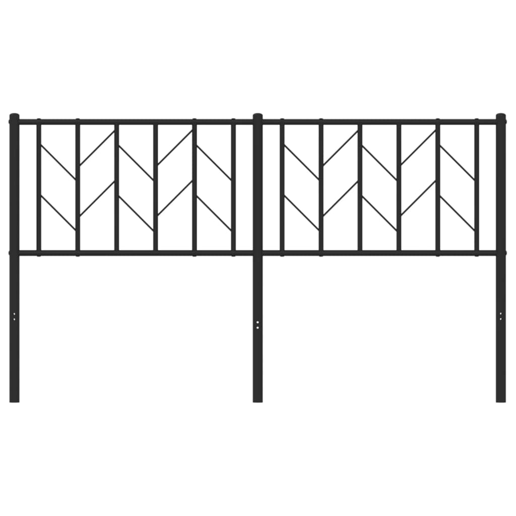 vidaXL Metal Replace Headboard Black 150 cm